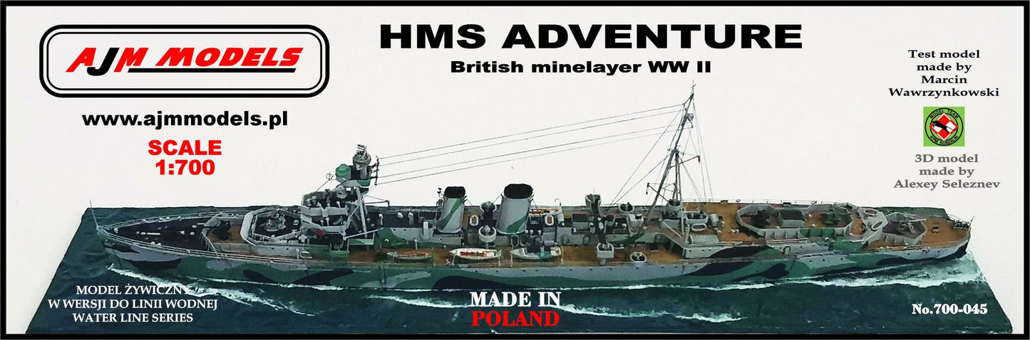AJM Models AJM700-045 1:700 H.M.S