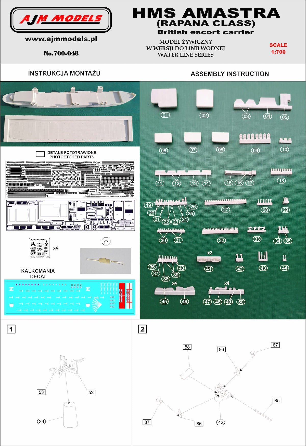 AJM Models AJM700-048 1:700 HMS Amastra