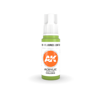 AK Interactive 11129 Fluorescent Green 17ml 3rd Gen. Acrylic Model Paint