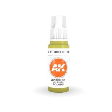 AK Interactive 11138 Interior Yellow Green 17ml 3rd Gen. Acrylic Model Paint