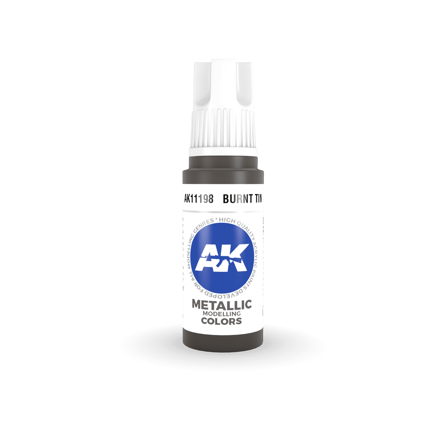 AK Interactive 11198 Burnt Tin 17ml 3rd Gen. Acrylic Model Paint