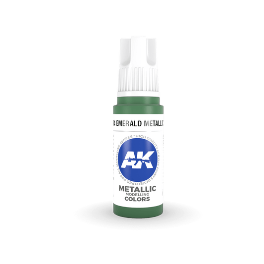 AK Interactive 11204 Emerald Metallic Green 17ml 3rd Gen. Acrylic Model Paint