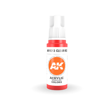 AK Interactive 11213 Clear Red 17ml 3rd Gen. Acrylic Model Paint