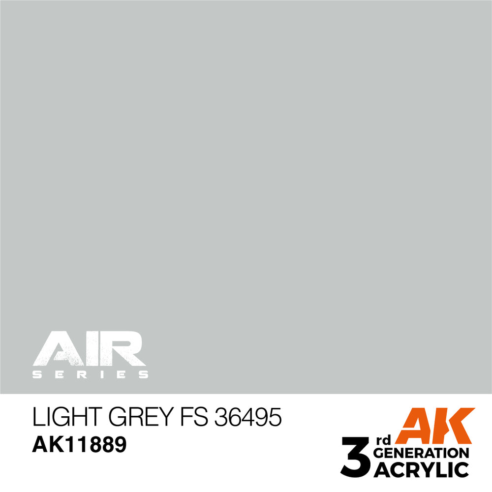 AK Interactive 11889 Light Grey FS 36495 17ml AIR 3G Acrylic Model Paint