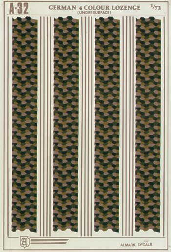 Almark AKA32 1:72 German WWI 4 Colour Lozenge lower Surface