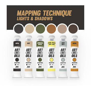 Abteilung 502 Vehicle Mapping Technique Lights and Shadows Oil Paint Set ABT303