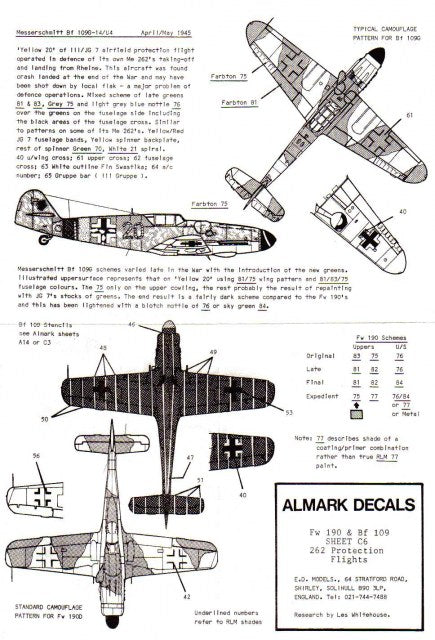 Almark AKC06 1:72 Me-262 Protection Flights