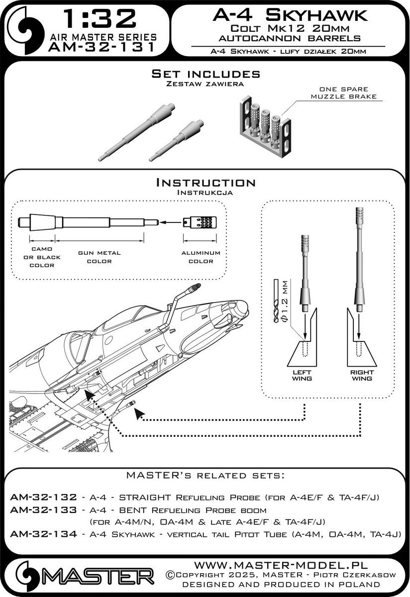 Master AM-32-131 1:32 Douglas A-4 Skyhawk