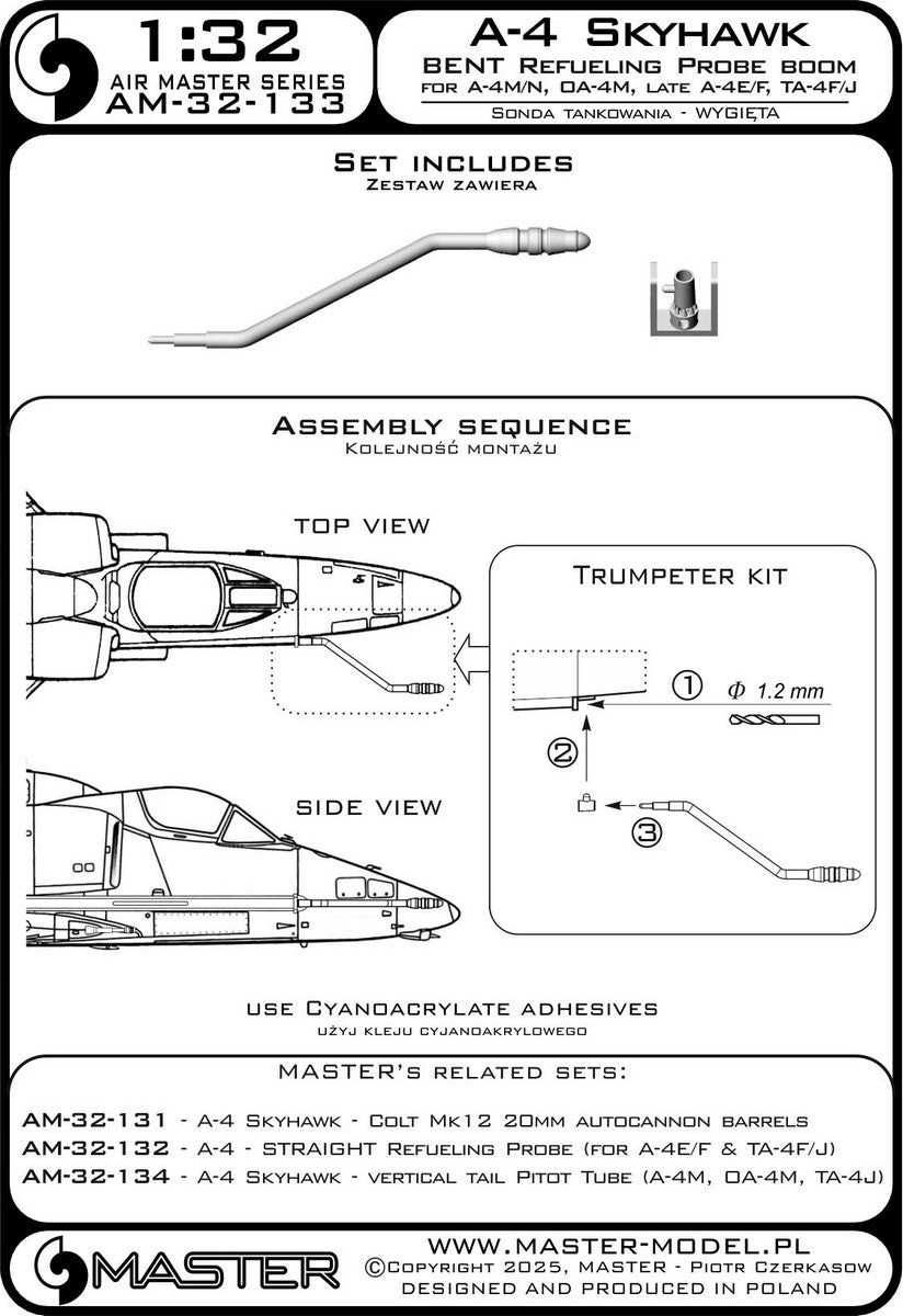 Master AM-32-133 1:32 Douglas A-4 Skyhawk