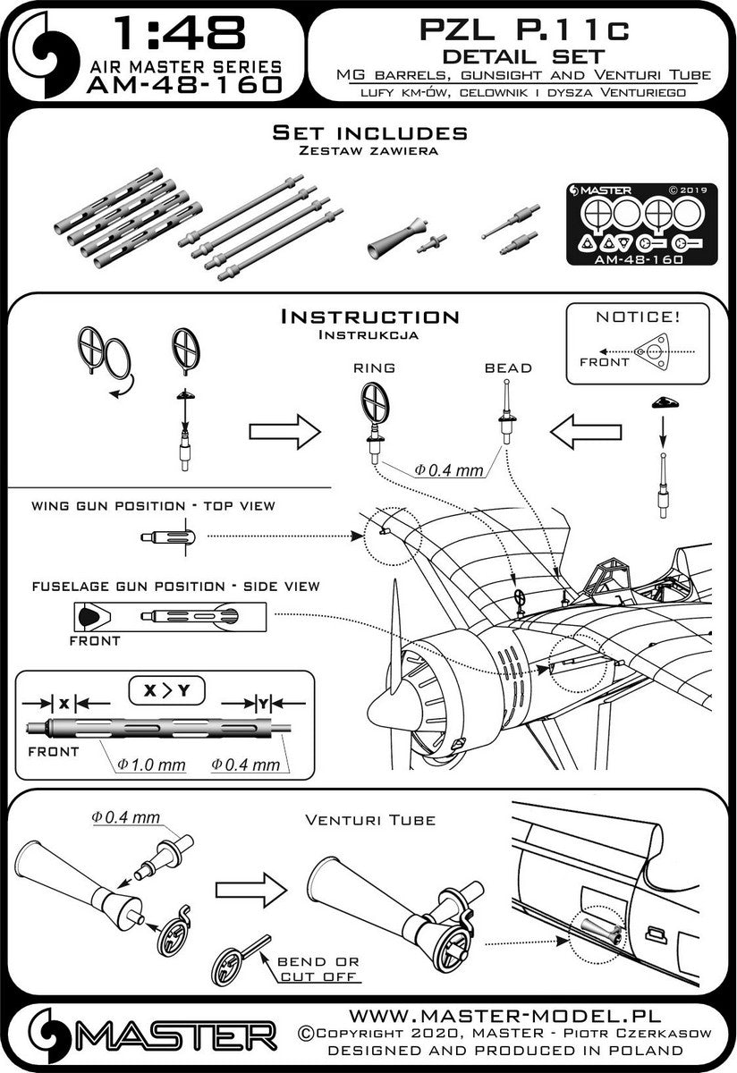 Master AM-48-160 1:48 PZL P.11c