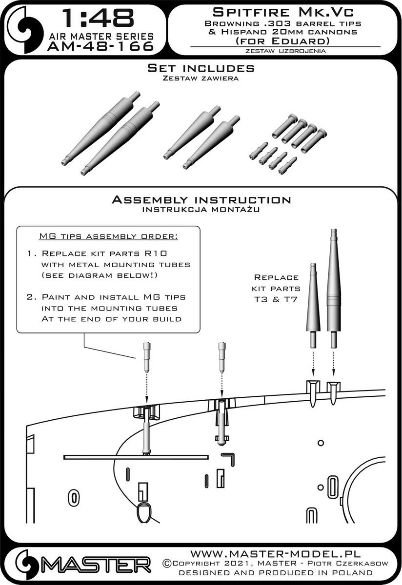 Master AM-48-166 1:48 Supermarine Spitfire Mk.Vc