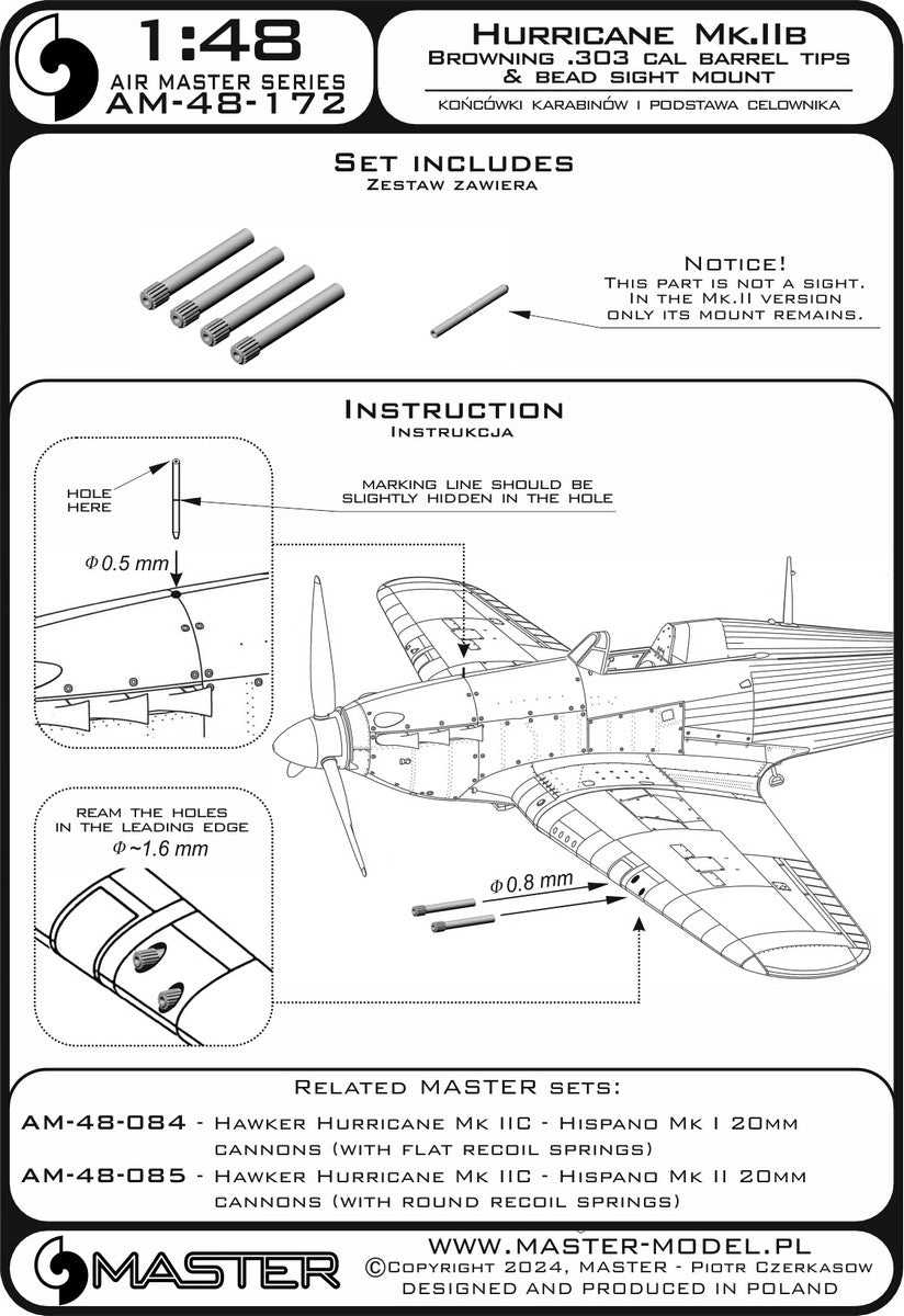Master AM-48-172 1:48 Hawker Hurricane Mk.IIb