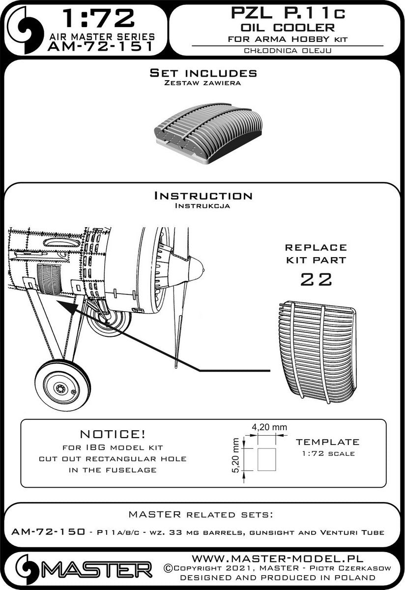 Master AM-72-151 1:72 PZL P.11c