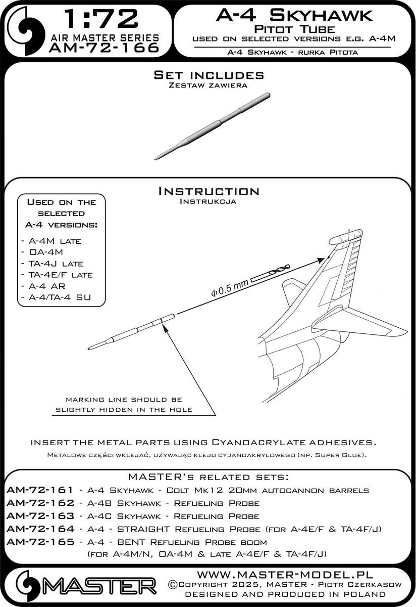 Master AM-72-166 1:72 Douglas A-4 Skyhawk