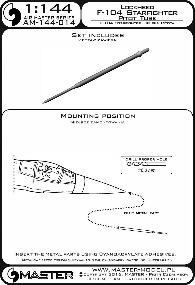 Master AM144-014 1:144 Lockheed F-104 Starfighter