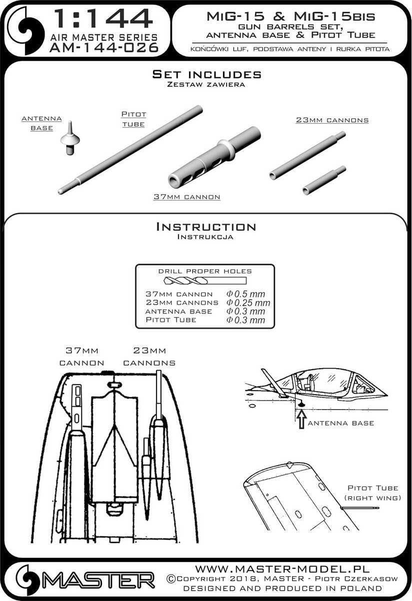 Master AM144-026 1:144 Mikoyan MiG-15