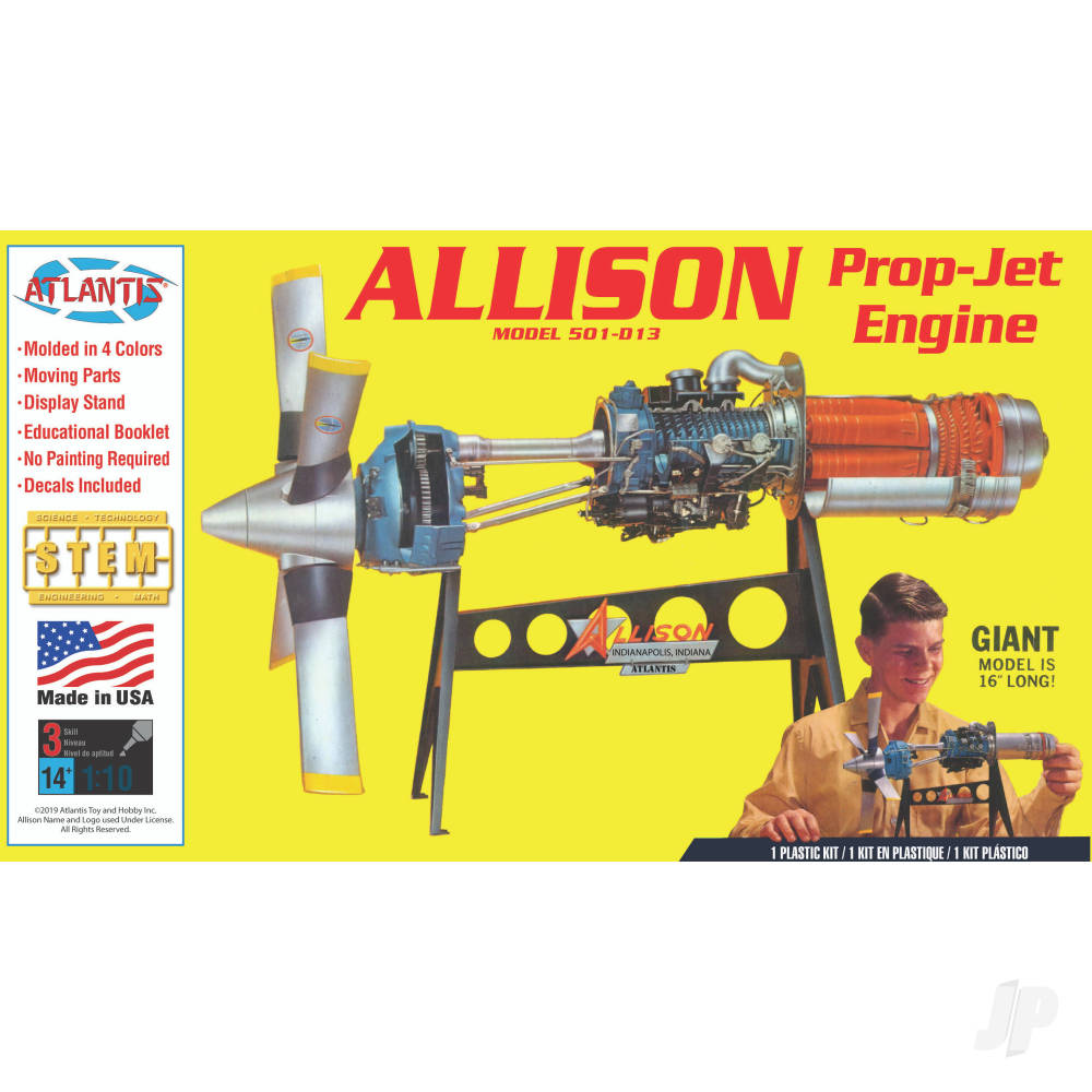 Atlantis Models 1:10 Allison Prop Jet 501-D13 Engine CH1551