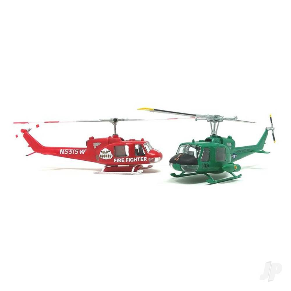 Atlantis Models 1:72 Snap Huey Helicopter 2 Pack Gunship/ Firefighter CM1026
