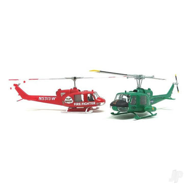 Atlantis Models 1:72 Snap Huey Helicopter 2 Pack Gunship/ Firefighter CM1026
