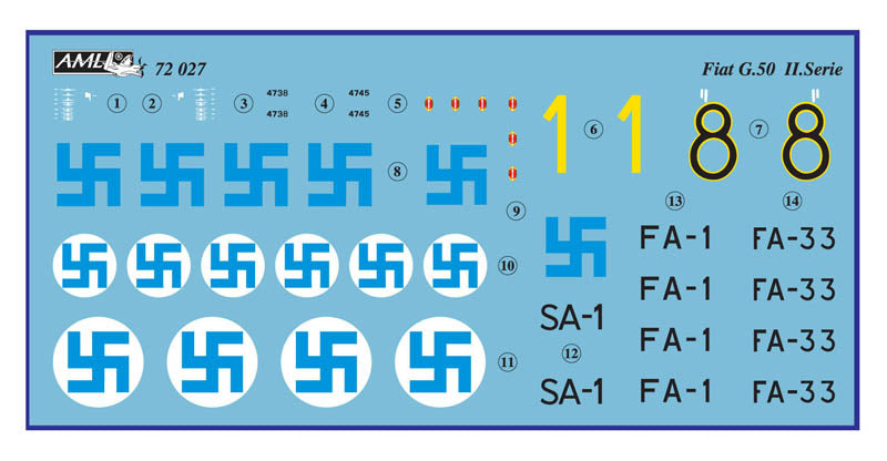 AML AML72027 1:72 Fiat G.50 Finnish version with resin skis and injection canopy