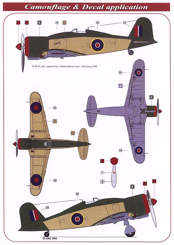 AML AML72031 1:72 Fiat G.50 bis AS 'Freccia' + detail set