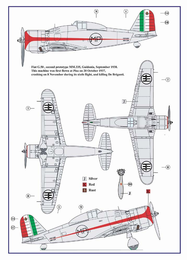 AML AML72047 1:72 Fiat G.50 Freccia over Italian Sky