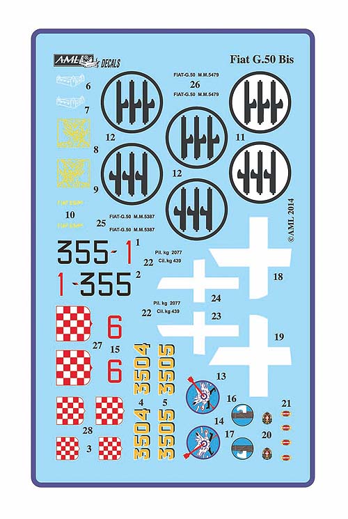 AML AML72056F 1:72 Fiat G.50bis "Over Balkan's Sky" with injection canopy