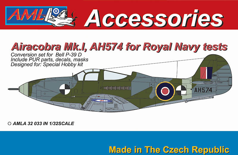 AML AMLA32033 1:32 Bell Airacobra Mk.I, AH574 for Royal Navy tests