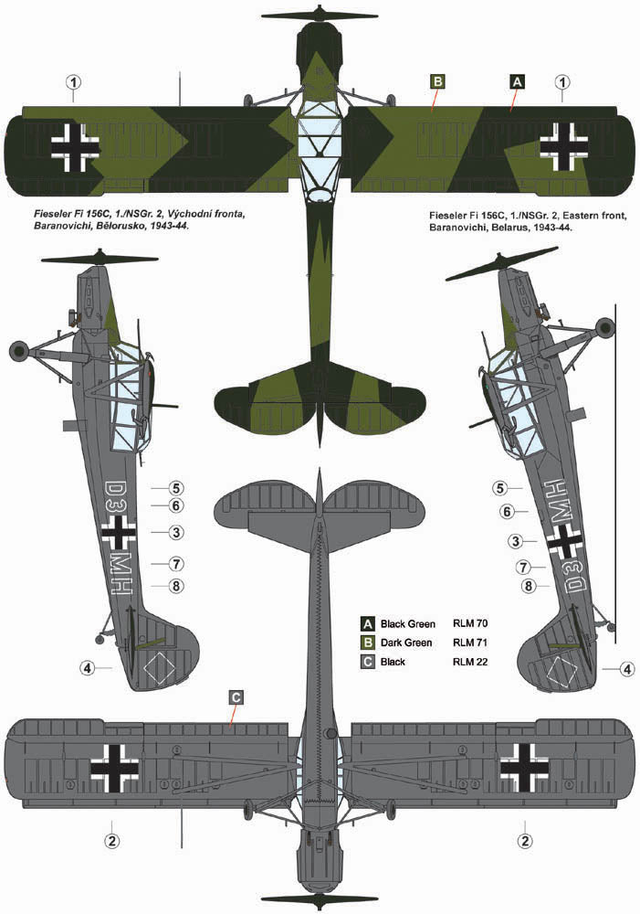 AML AMLA32034 1:32 Fieseler Fi-156C-3 Nachtschlacht