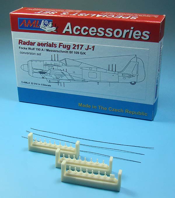 AML A32014 Radar Aerials FuG 217J-1 for Fw-190A/Bf-109G/K 1:32