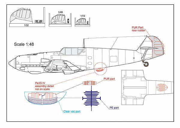 AML AMLA32015 1:32 Messerschmitt Bf-109E-4_PeilG IV
