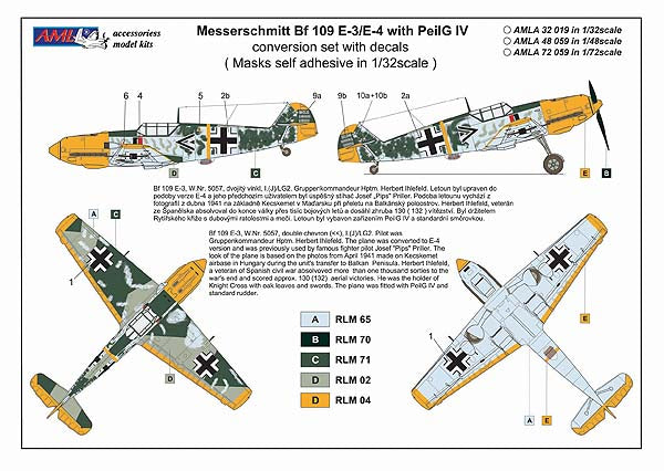 AML AMLA32019 1:32 Messerschmitt Bf-109E-4_PeilG IV Day fighters