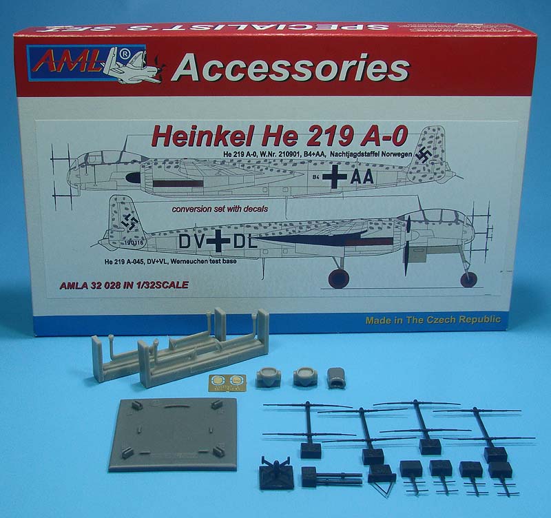 AML AMLA32026 1:32 Heinkel He-219A-0/R6/He-219A-2 The conversion set with decals
