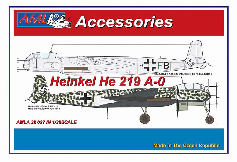 AML AMLA32027 1:32 Heinkel He-219A-0 The conversion set with decals