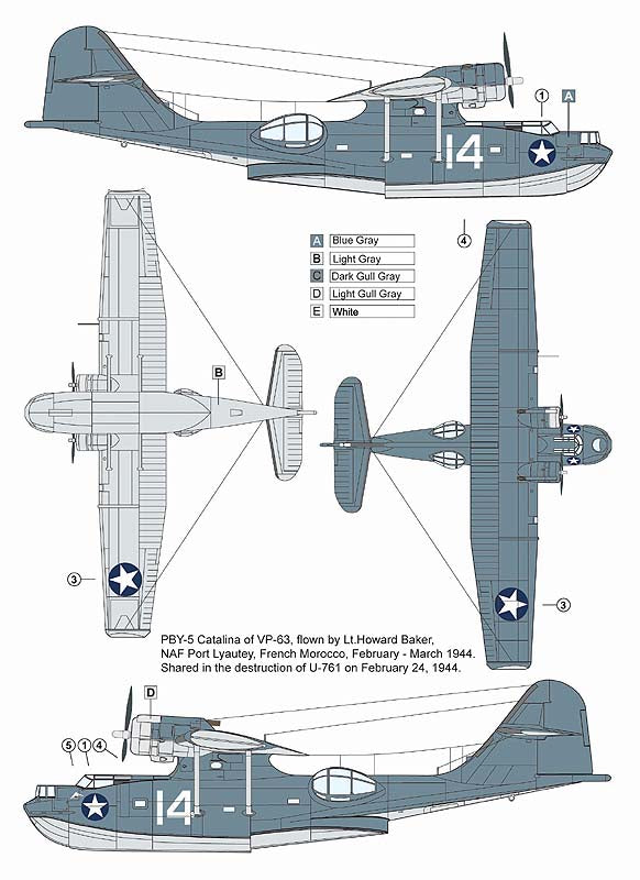 AML AMLA44008 1:144 Consolidated PBY-5 with MAD
