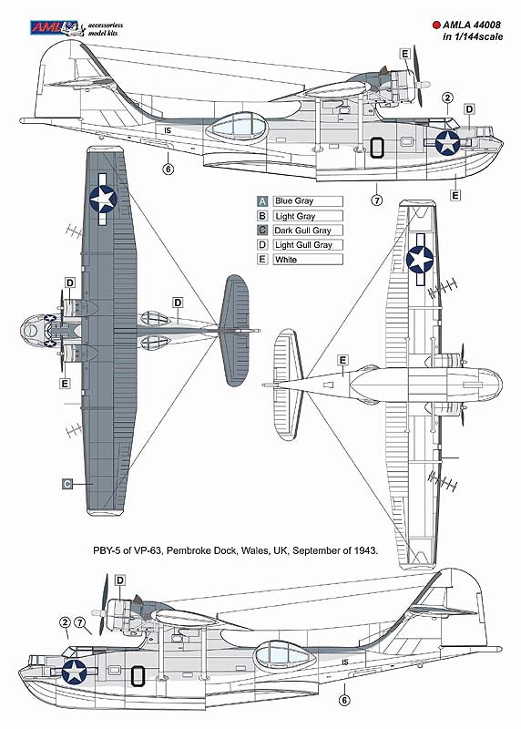 AML AMLA44008 1:144 Consolidated PBY-5 with MAD