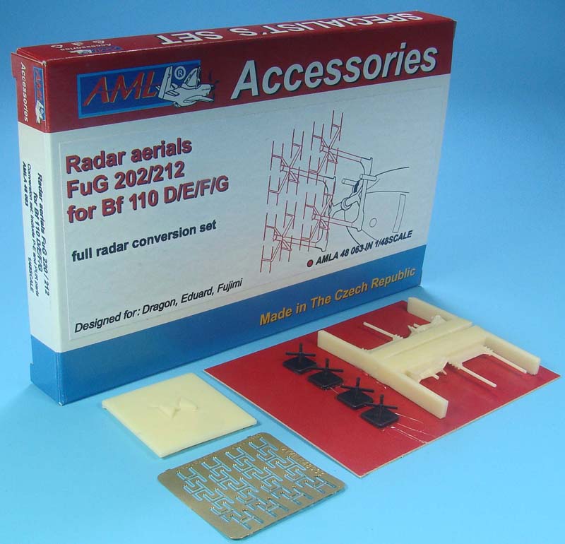AML A48063 FuG 202/212 Radar Aerials Bf-110D/E/F/G-2 Etched 1:48