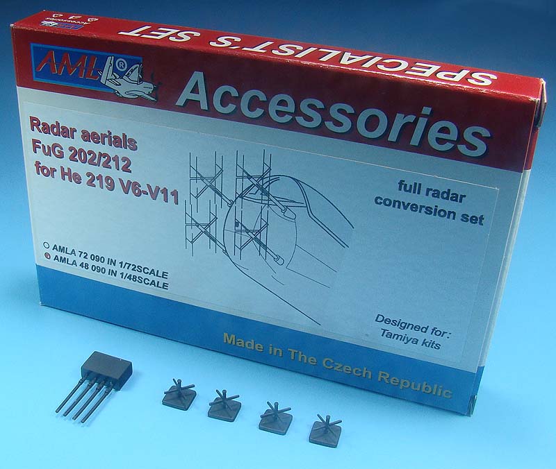 AML AMLA48090 1:48 Radar aerials FuG 202/212 for Heinkel He-219 V6-V11