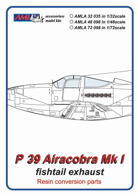 AML AMLA48098 1:48 Bell P-39 Airacobra Mk.I fishtail exhaust