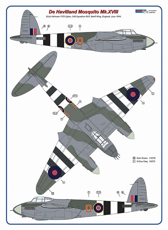 AML AMLA48099 1:48 de Havilland Mosquito Mk.XVIII