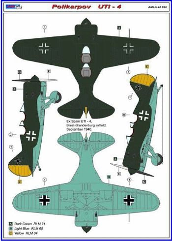 AML AMLA48025 1:48 Polikarpov I-16 UTI-4