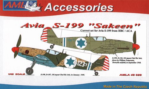 AML AMLA48026 1:48 Avia S-199 correction set with 5 decal versions