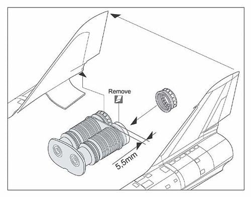 AML AMLA48045 1:48 Dassault_Mirage IV exhaust nozzles