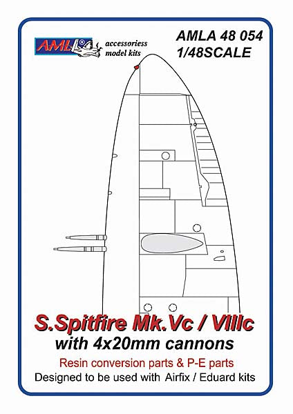 AML AMLA48054 1:48 Supermarine Spitfire Mk.Vc/Mk.VIIIC wing cannons