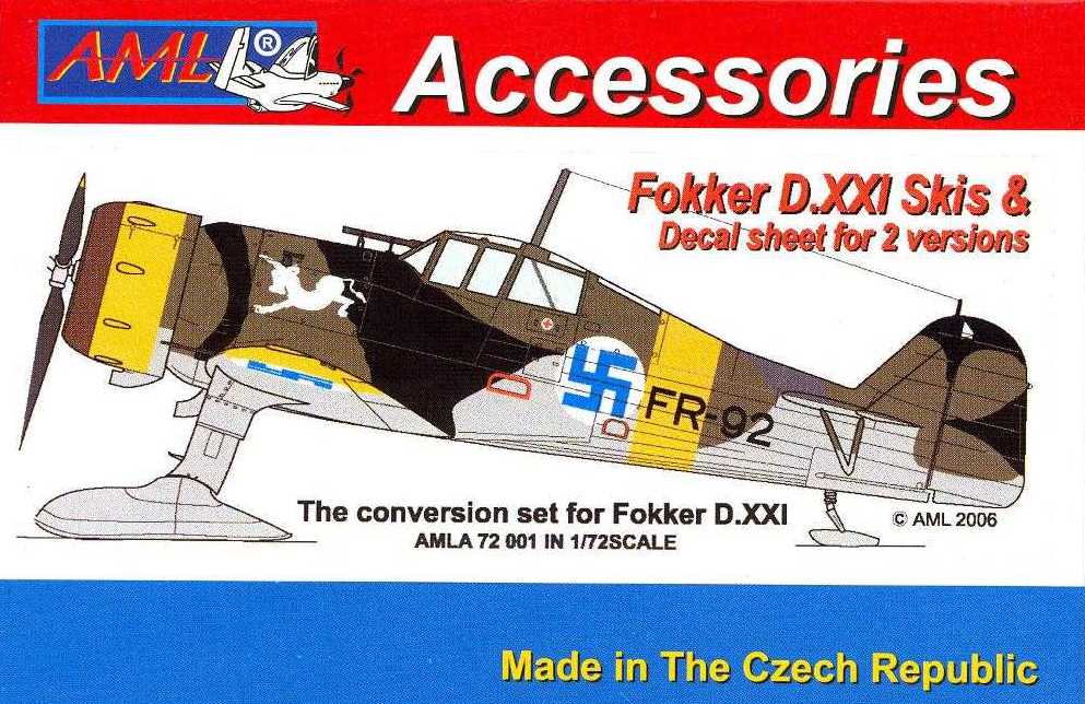 AML AMLA72001 1:72 Fokker D.XXI Finnish decal with resin parts