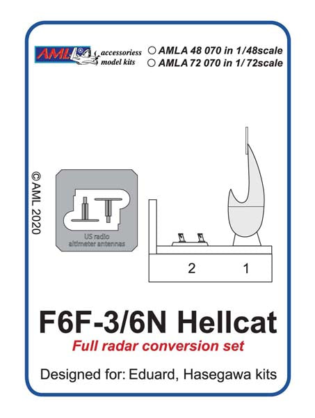 AML AMLA72070 1:72 Full radar conversion set for Grumman F6F-3/6N Hellcat