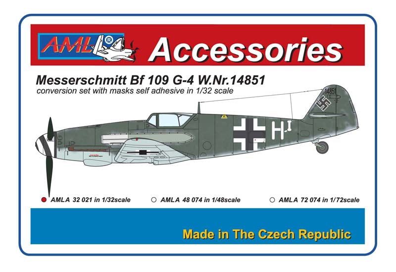 AML AMLA72077 1:72 Messerschmitt Bf-109G-4 W.Nr14851 resin parts and decals only