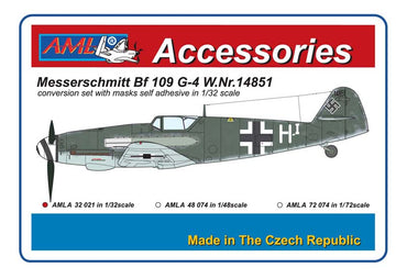 AML AMLA72077 1:72 Messerschmitt Bf-109G-4 W.Nr14851 resin parts and decals only