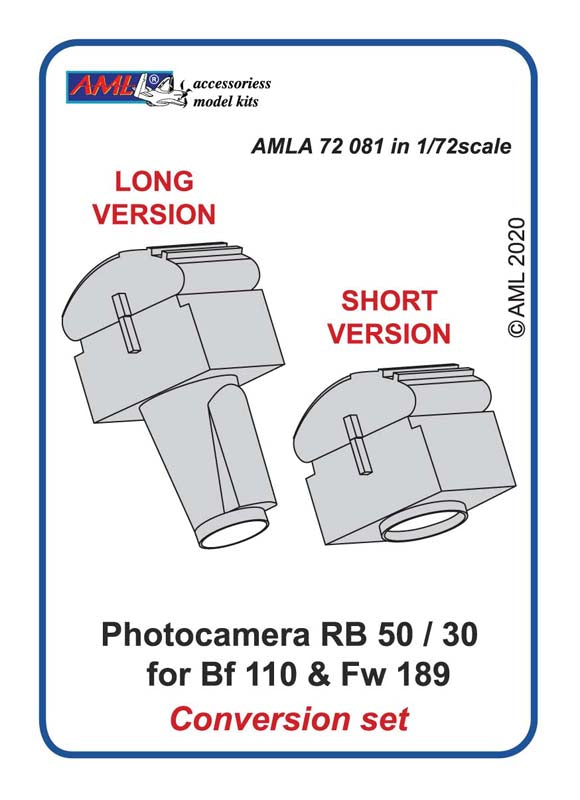 AML A72081 Luftwaffe Camera RB 50/30 for Bf-110 & Fw-189 1:72