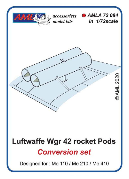 AML A72084 Luftwaffe Wgr.42 Rocket Pods Bf-110/Me-210/Me-410 1:72
